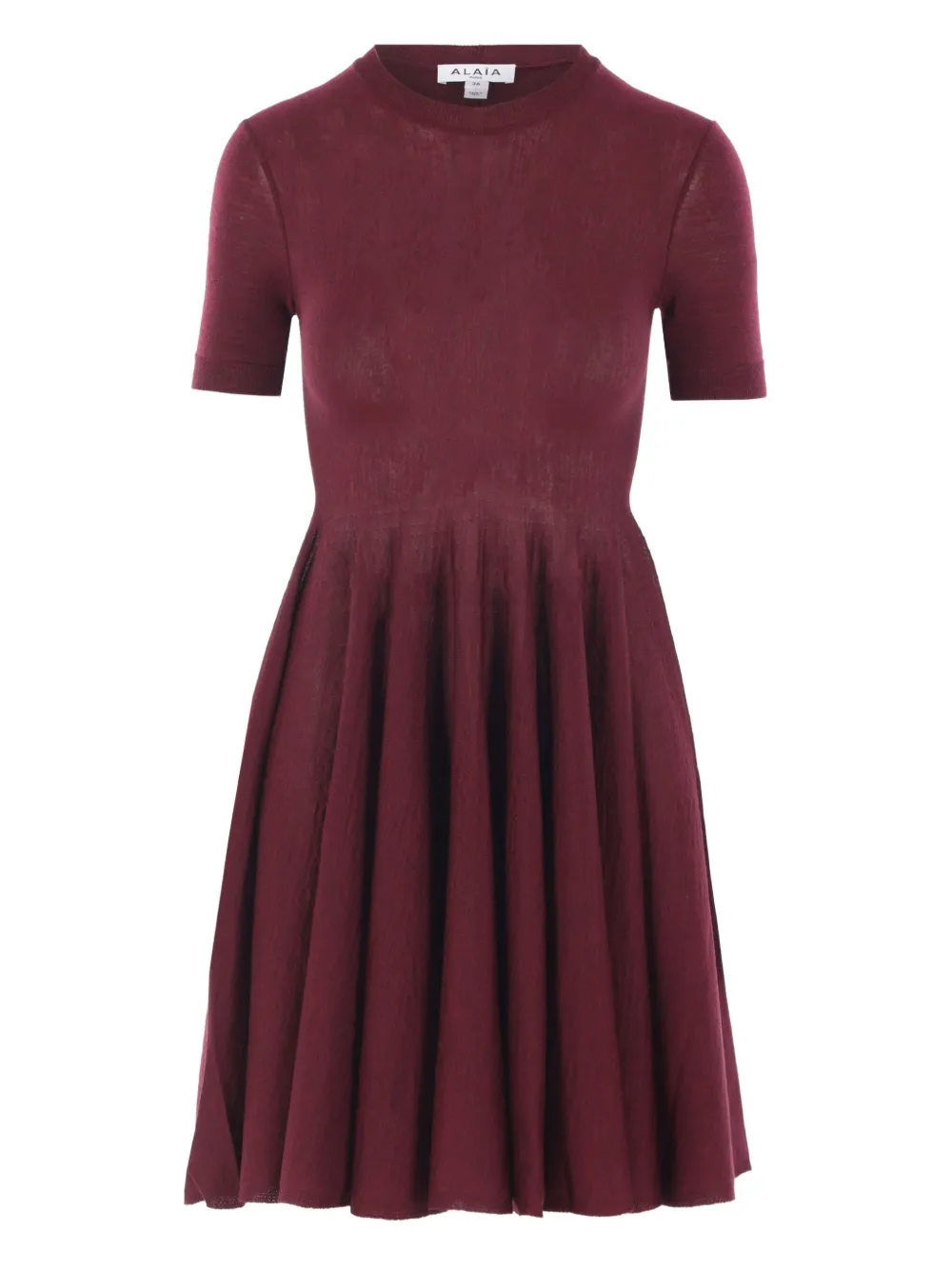 Alaïa short-sleeve flared dress | Red | Image 1