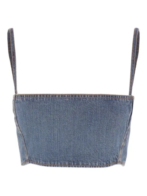 Alaïa denim zip-fastening top
