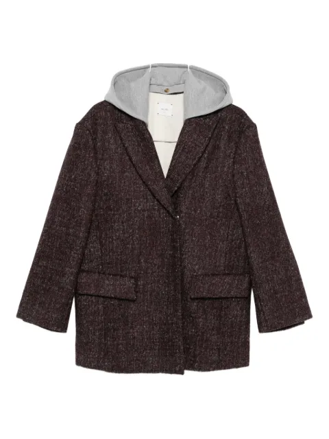 Alysi hooded tweed coat