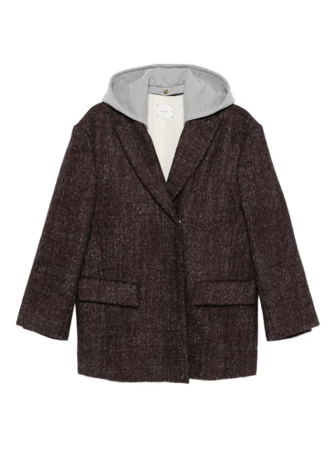 Alysi hooded tweed coat