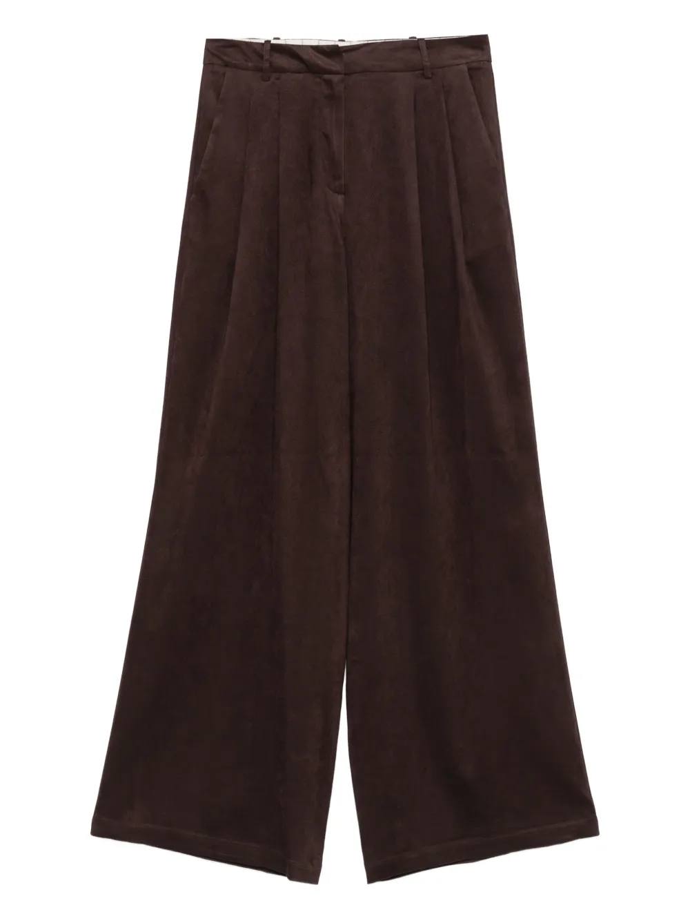 Alysi pleat-detailed trousers Bruin