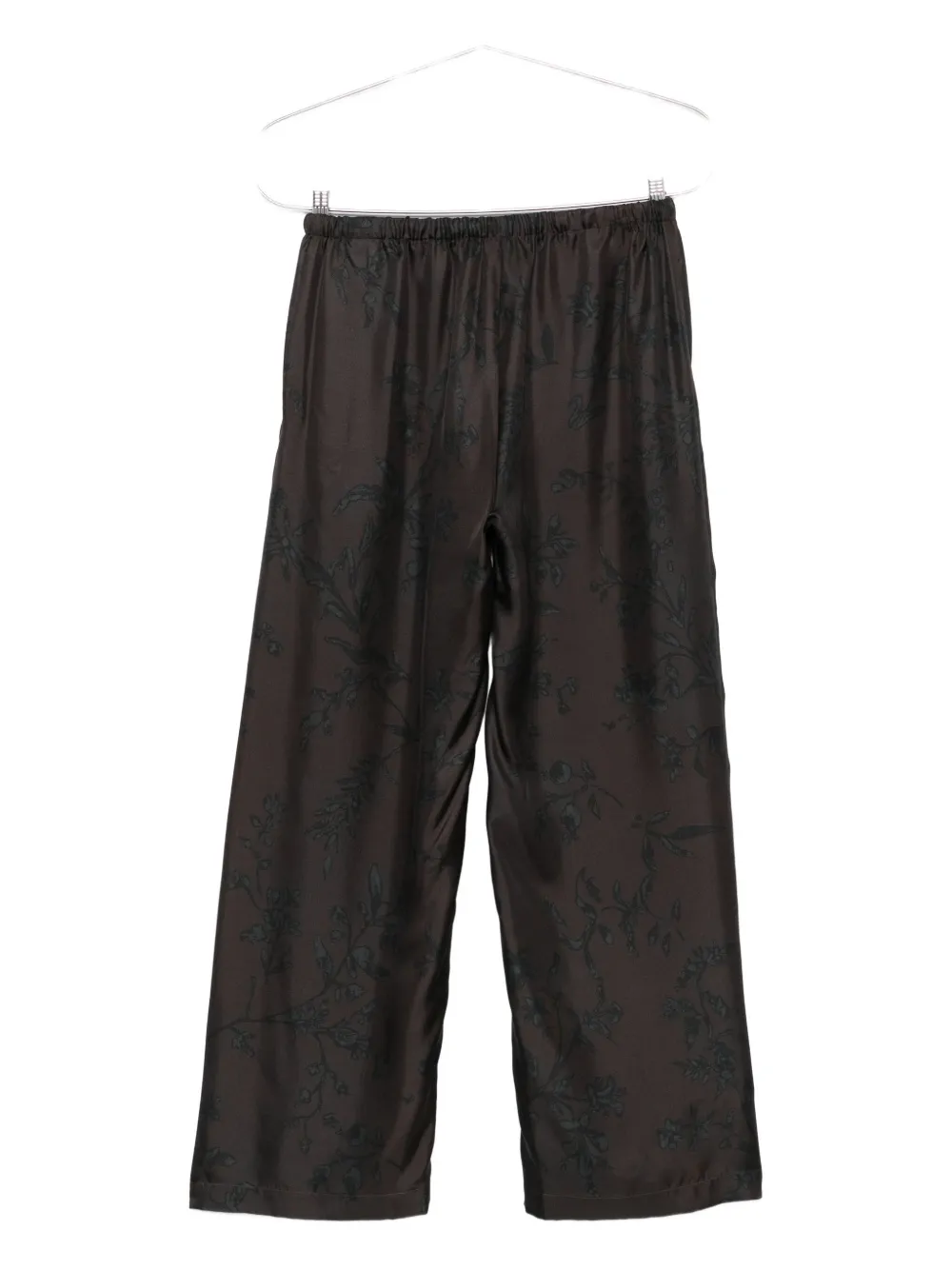Alysi floral-pattern drawstring trousers Bruin