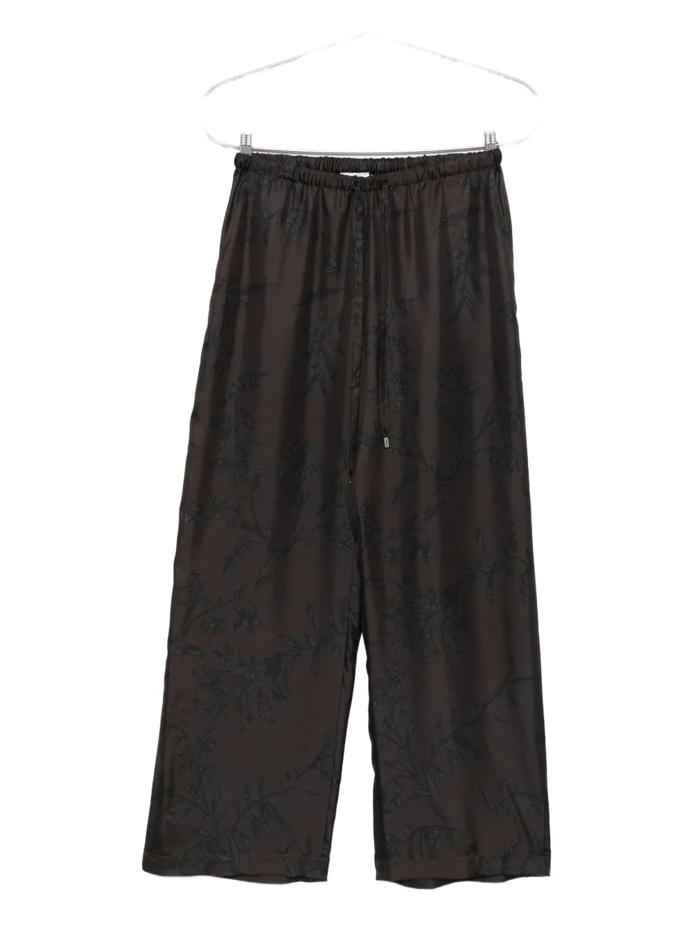 Alysi floral-pattern drawstring trousers Bruin