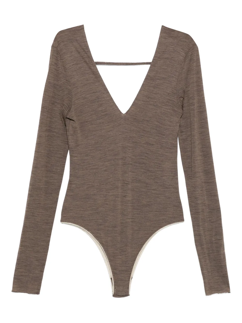 Alysi Body met V-hals Bruin