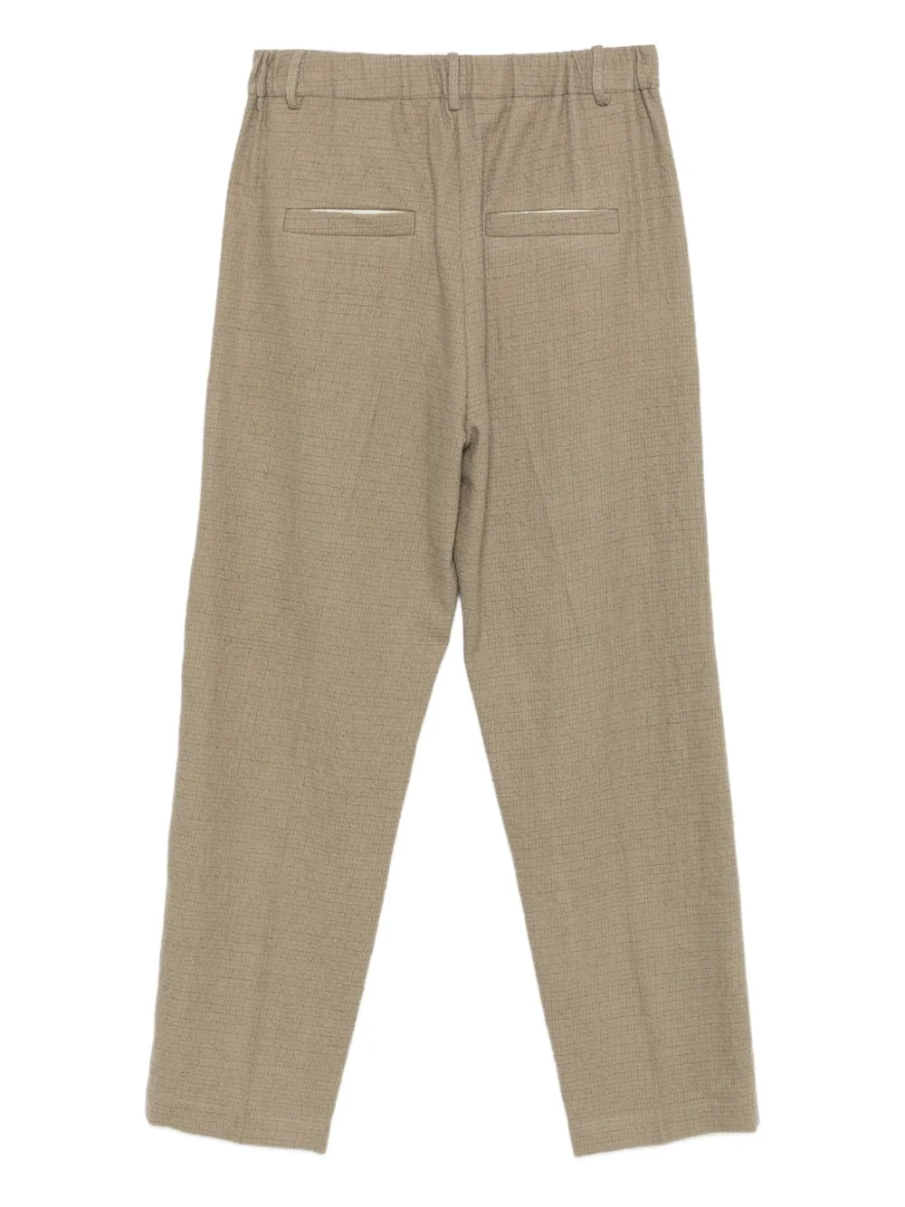 Alysi Wollen broek met textuur - Groen