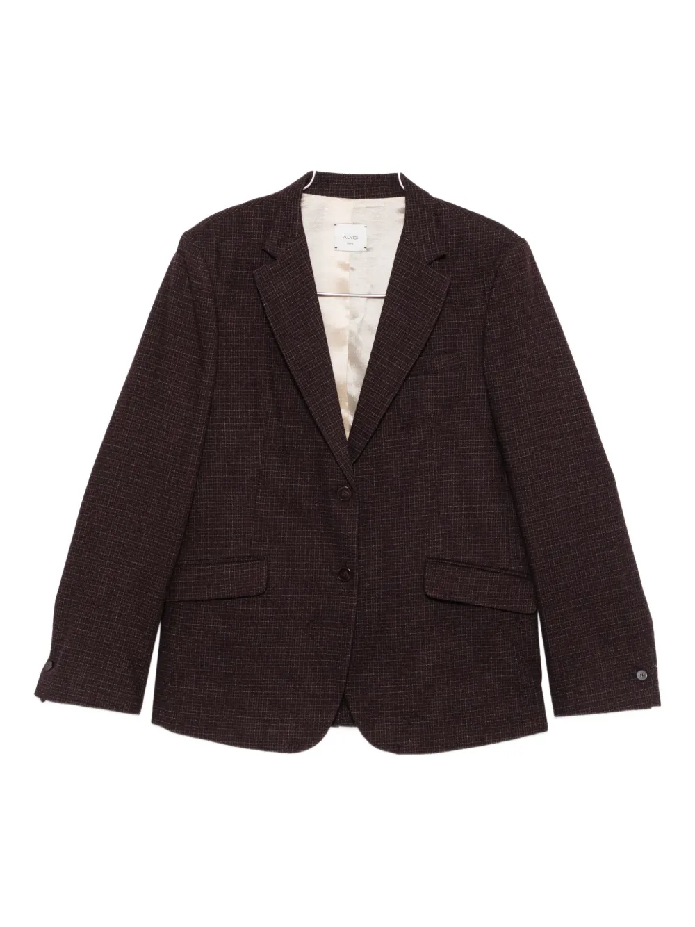 Alysi checked blazer Rood