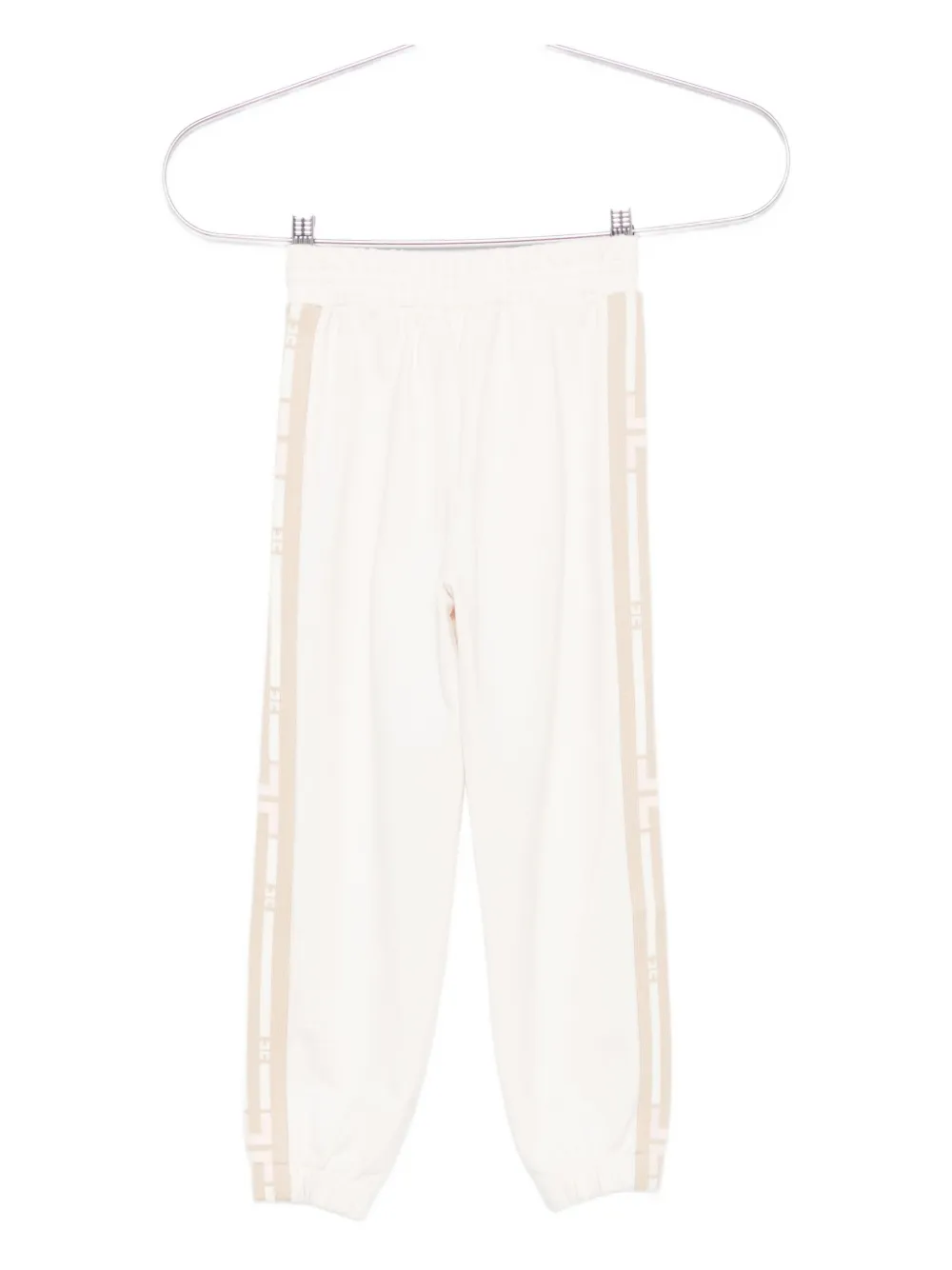 Elisabetta Franchi La Mia Bambina side-stripe track pants Beige