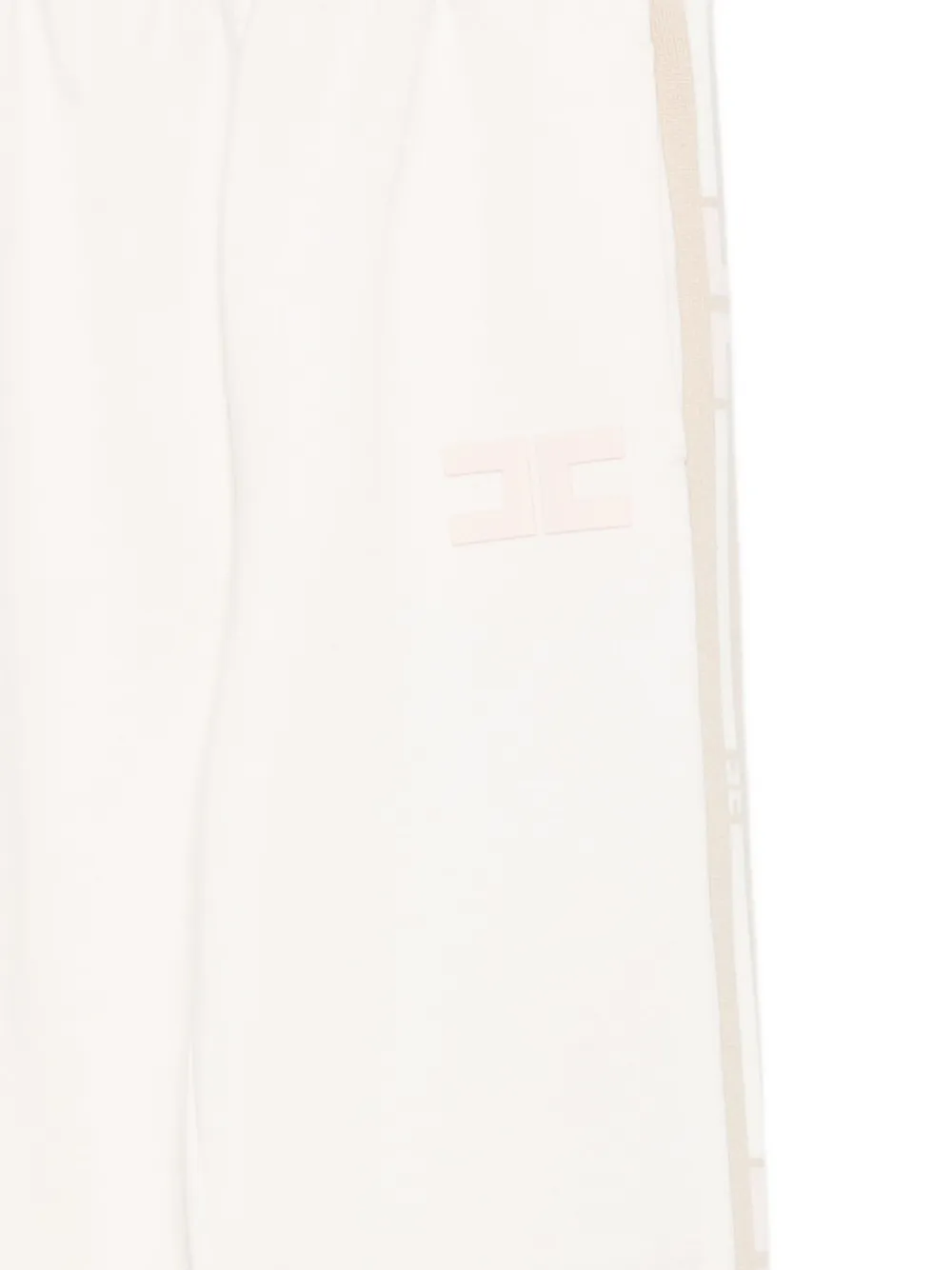 Elisabetta Franchi La Mia Bambina side-stripe track pants Beige