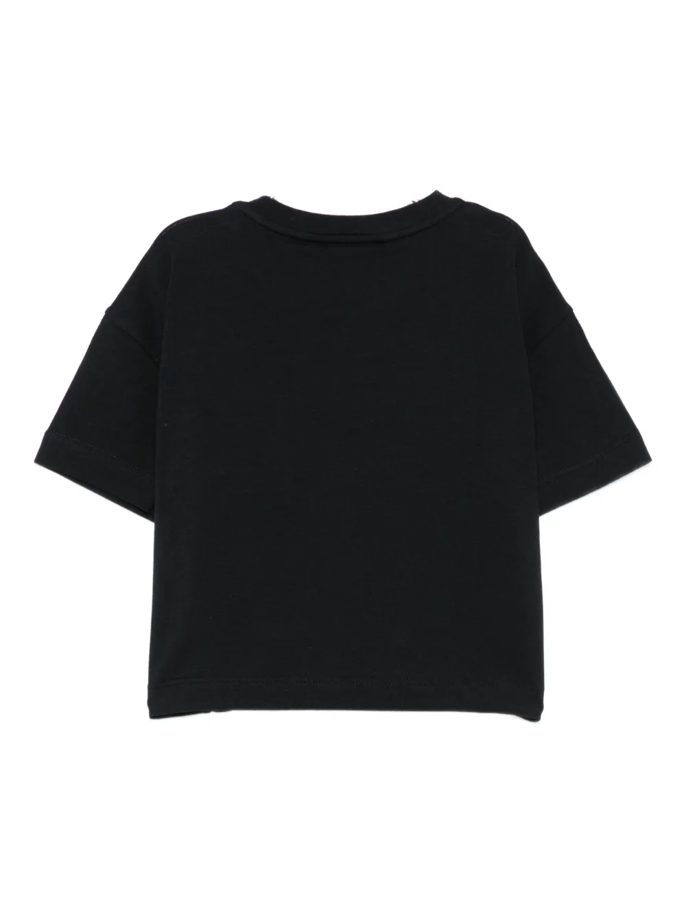 Elisabetta Franchi La Mia Bambina logo-embroidered T-shirt Zwart