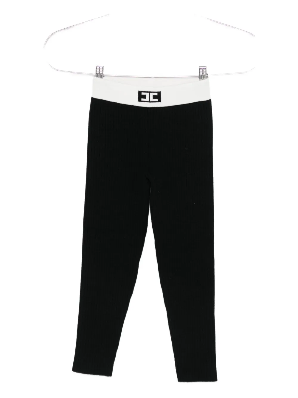 Elisabetta Franchi La Mia Bambina contrasting-trim leggings Zwart