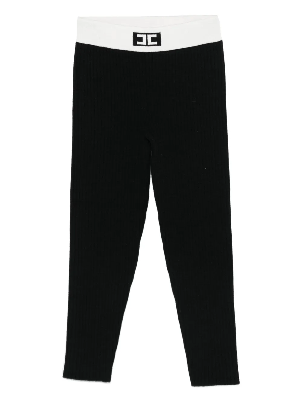 Elisabetta Franchi La Mia Bambina contrasting-trim leggings Zwart