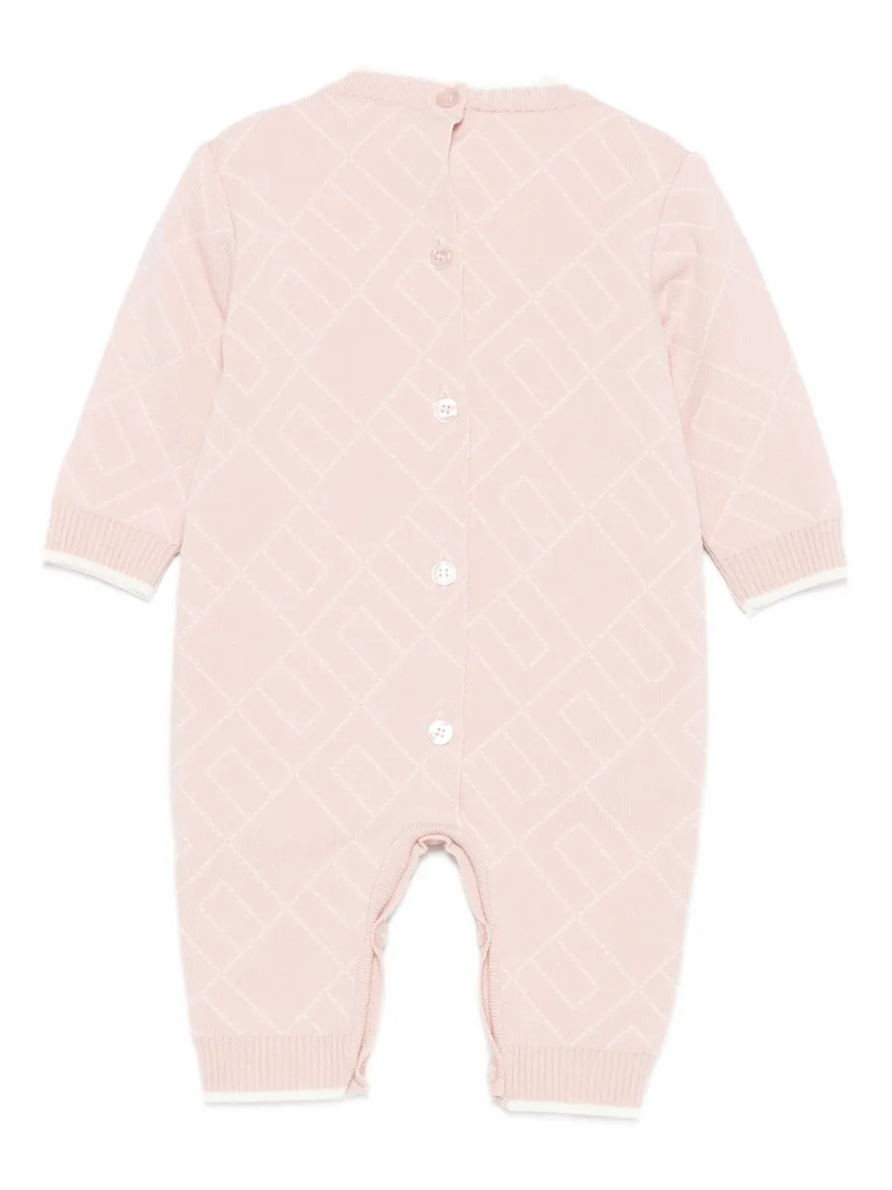 Elisabetta Franchi La Mia Bambina monogam-pattern romper Roze