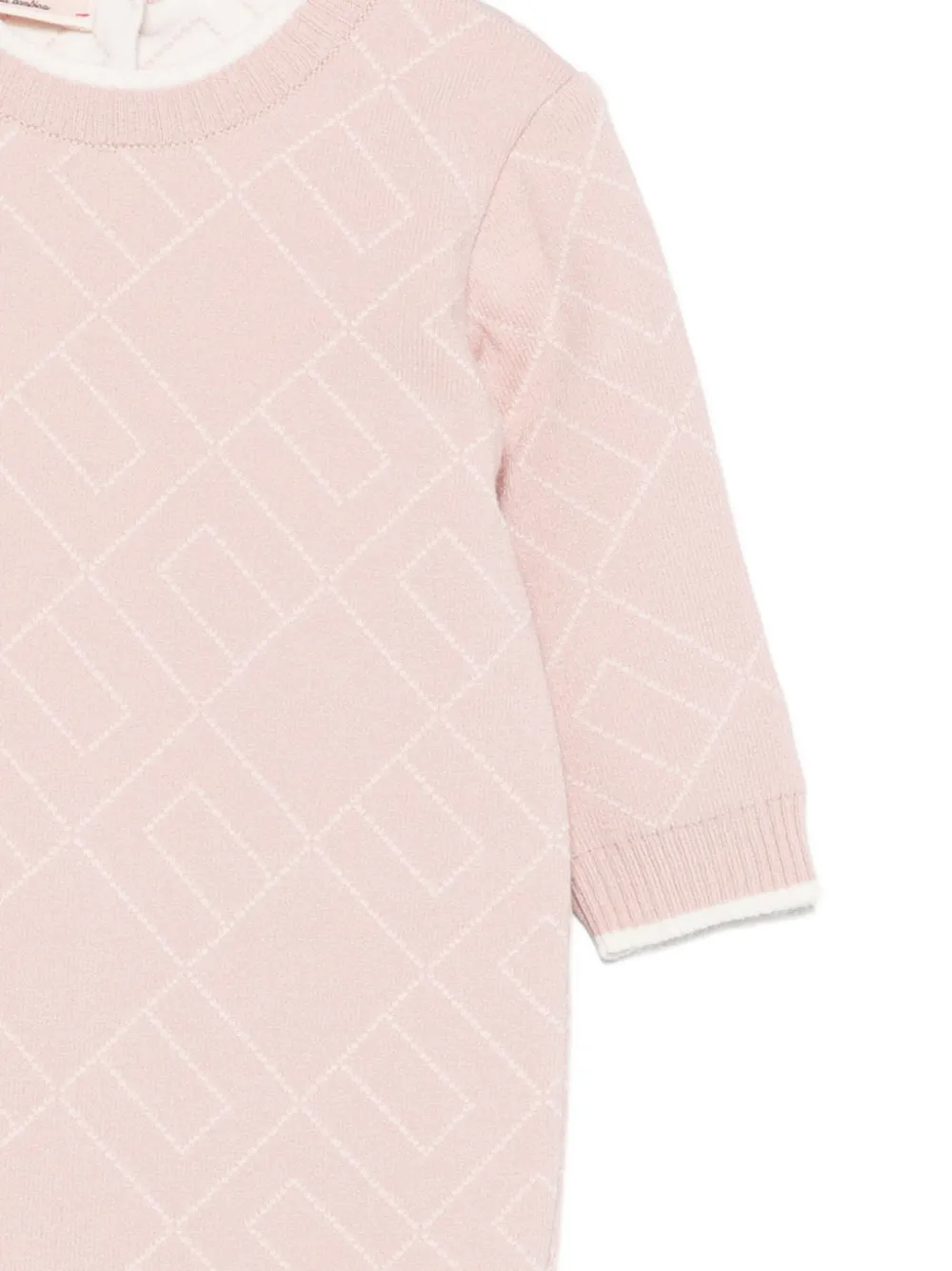 Elisabetta Franchi La Mia Bambina monogam-pattern romper Roze