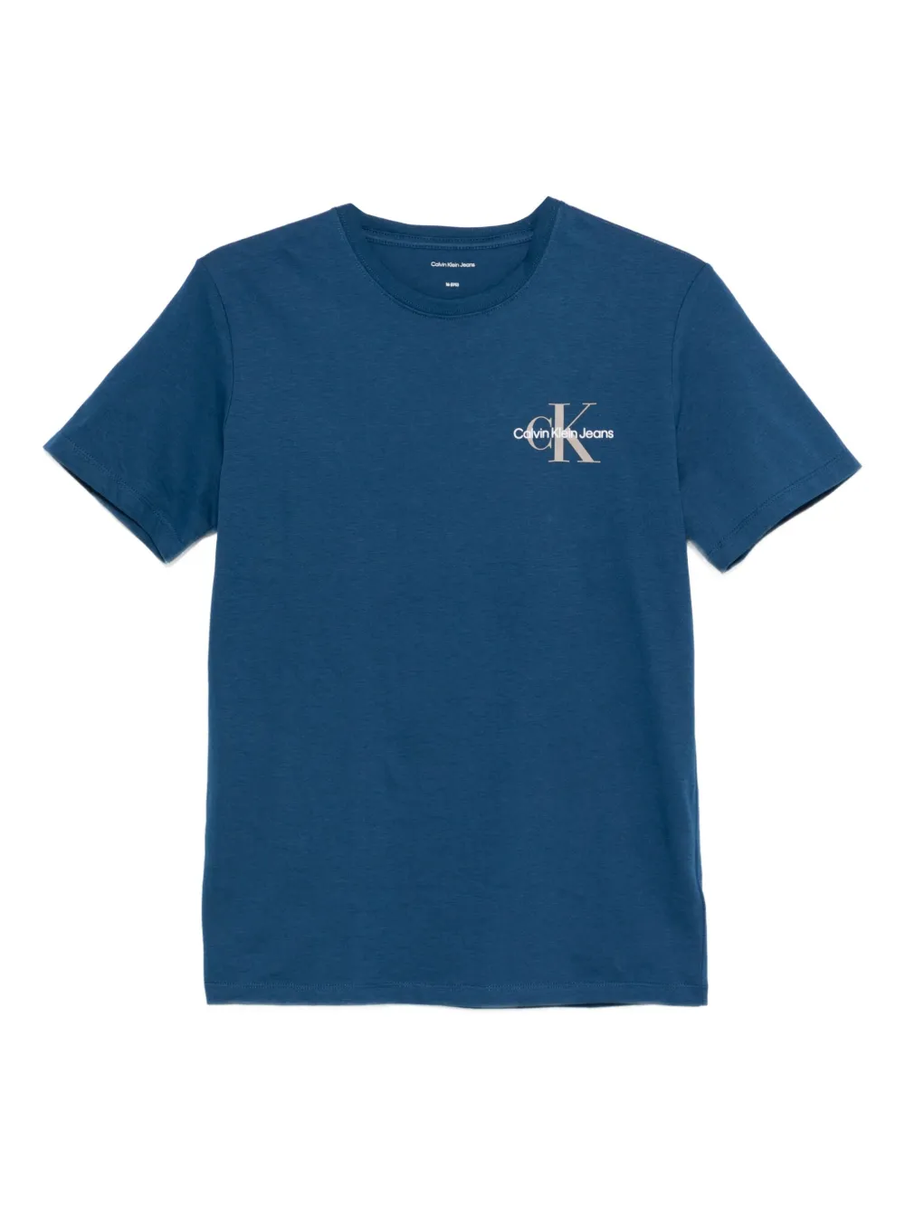 Calvin Klein Kids Katoenen T-shirt met logoprint Blauw