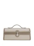 Savette herringbone-patterned leather shoulder bag - Neutrals