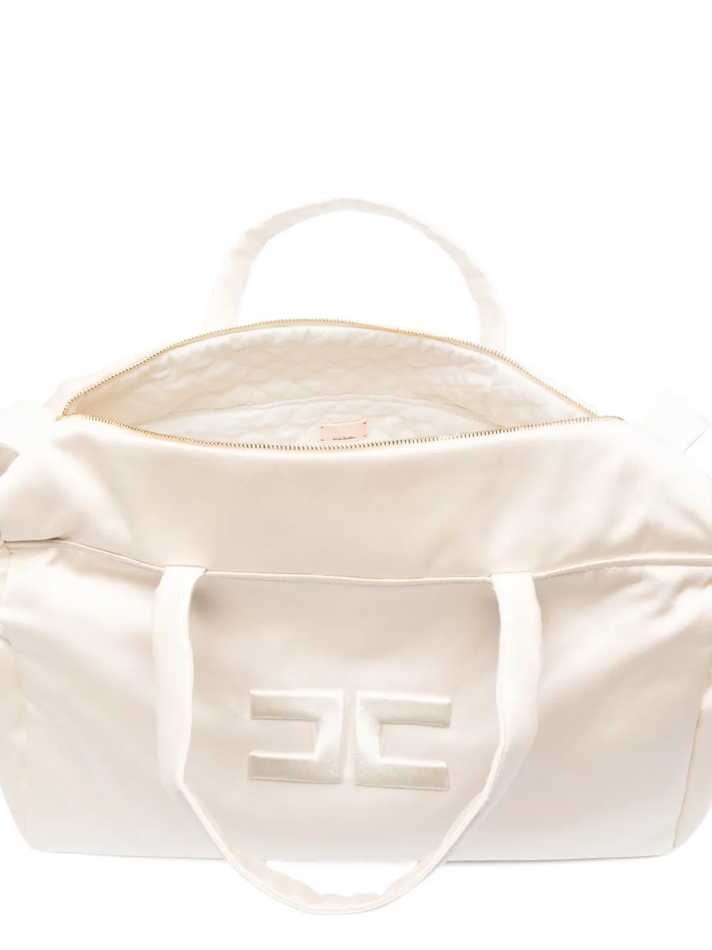 Elisabetta Franchi La Mia Bambina logo changing bag Beige