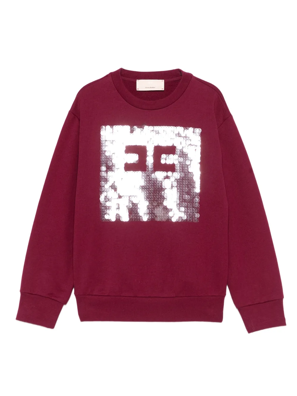Elisabetta Franchi La Mia Bambina sequin-embellished sweatshirt Rood