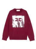 Elisabetta Franchi La Mia Bambina sequin-embellished sweatshirt - Red