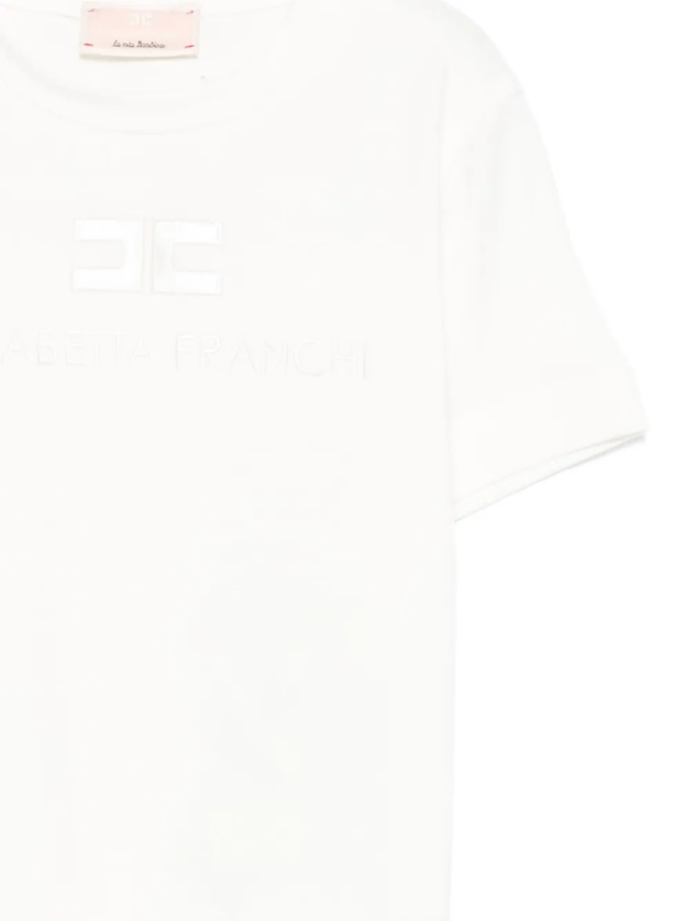 Elisabetta Franchi La Mia Bambina logo-embroidered short-sleeve T-shirt Wit