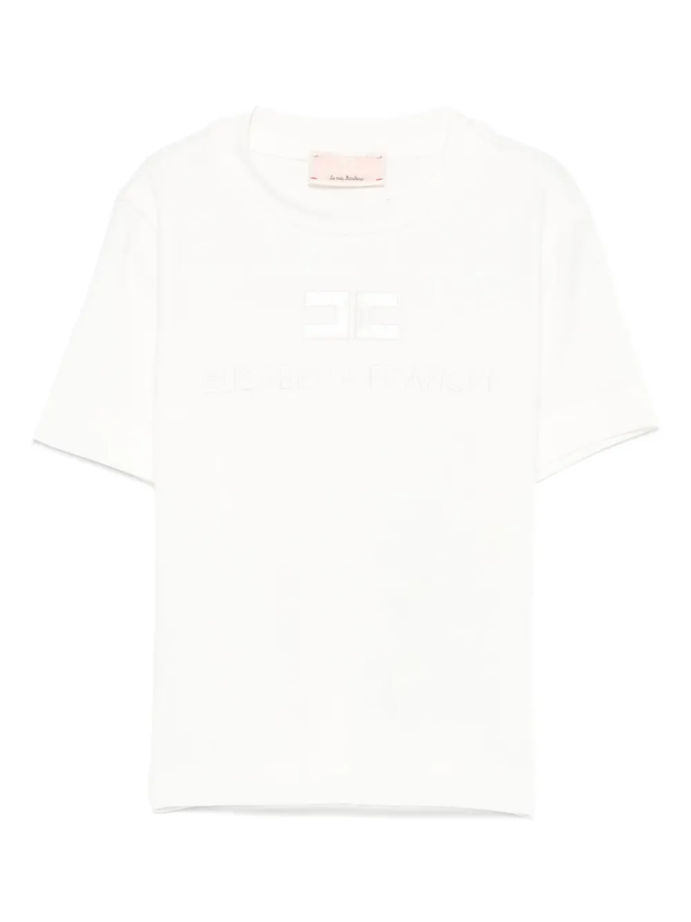 Elisabetta Franchi La Mia Bambina logo-embroidered short-sleeve T-shirt Wit