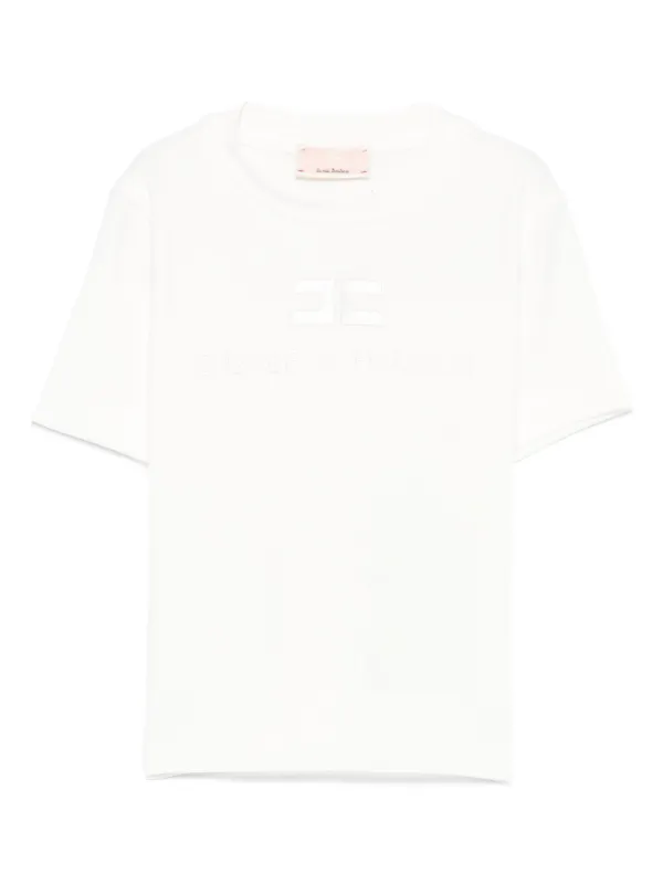 Elisabetta Franchi La Mia Bambina logo-embroidered short-sleeve T-shirt  White FARFETCH PH