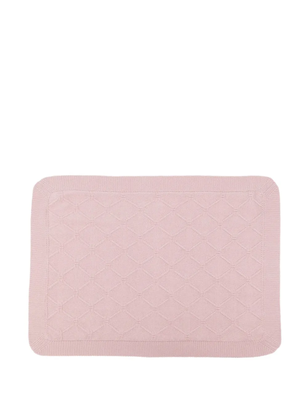 Elisabetta Franchi La Mia Bambina diamond-pattern knitted blanket Roze