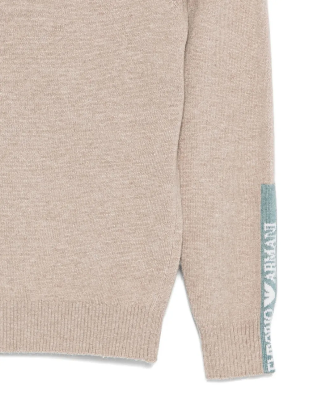 Emporio Armani Kids Kasjmier trui met vlakken Beige