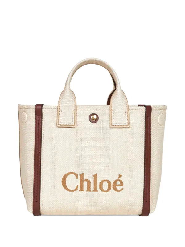 Chloé ロゴ キャリートートバッグ | FARFETCH JP