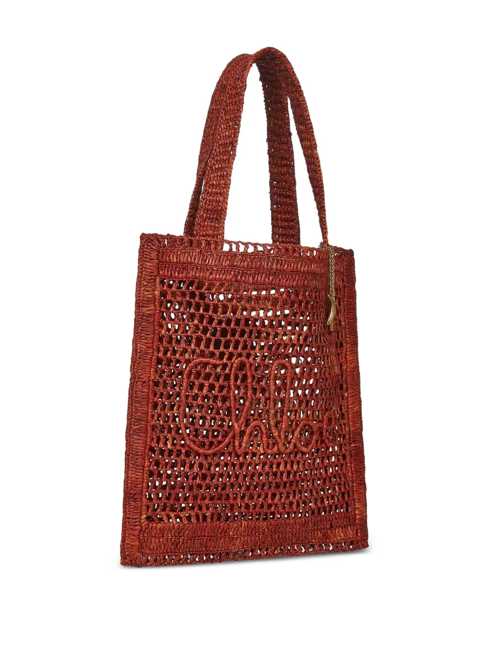 Chloé Summer Banana raffia tote bag Bruin