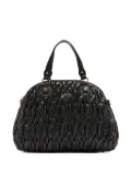 LIU JO medium matelassé zip tote bag - Black