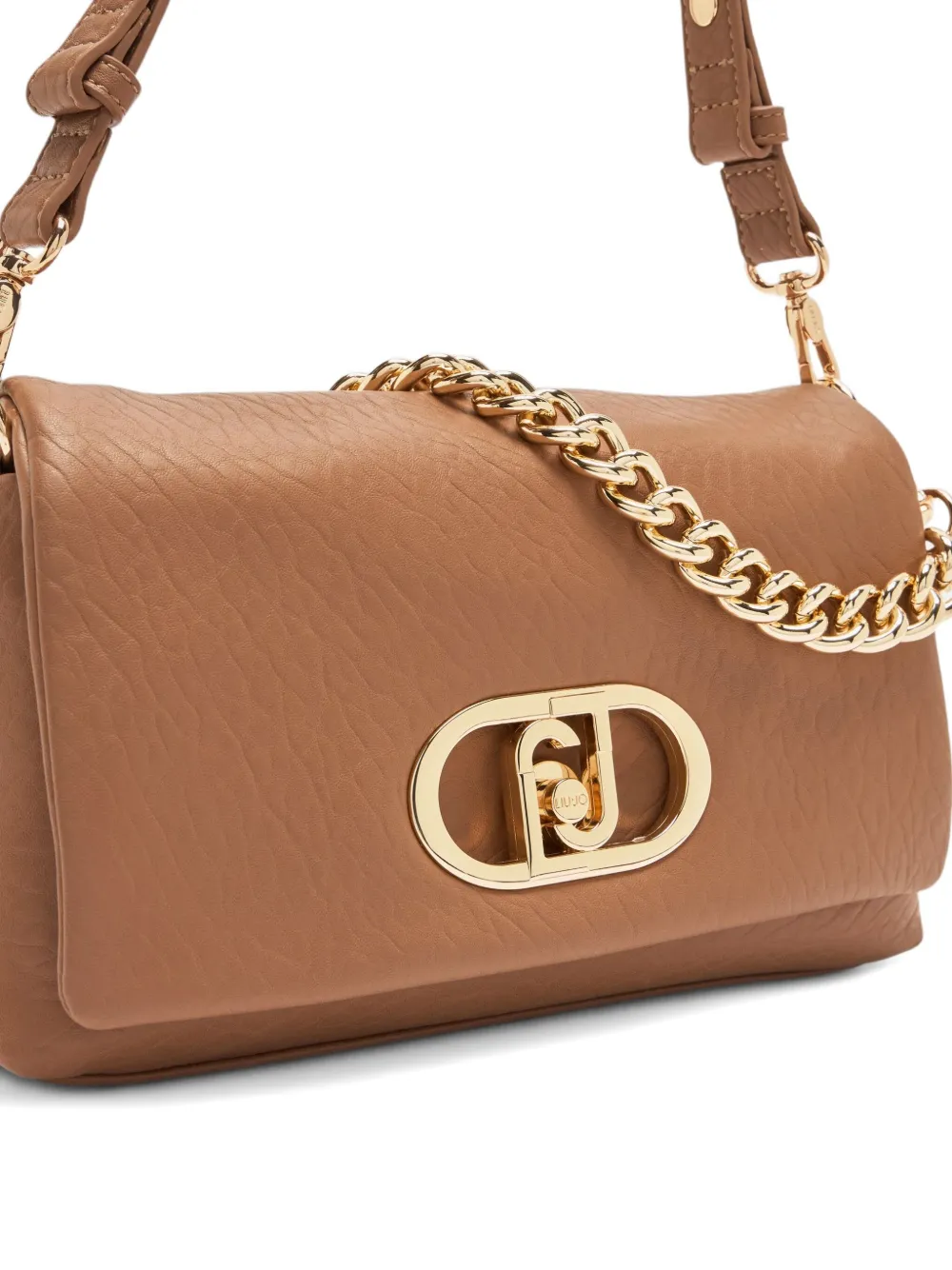 LIU JO medium LaPuffy logo-plaque chain-strap shoulder bag Bruin