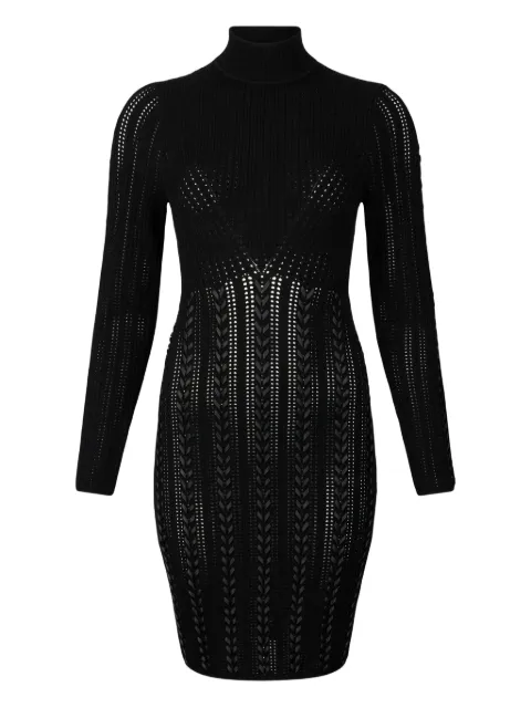 LIU JO punched braided ribbon dress