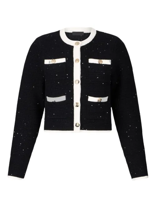 Veste en tweed à paillettes - LIU JO - Modalova