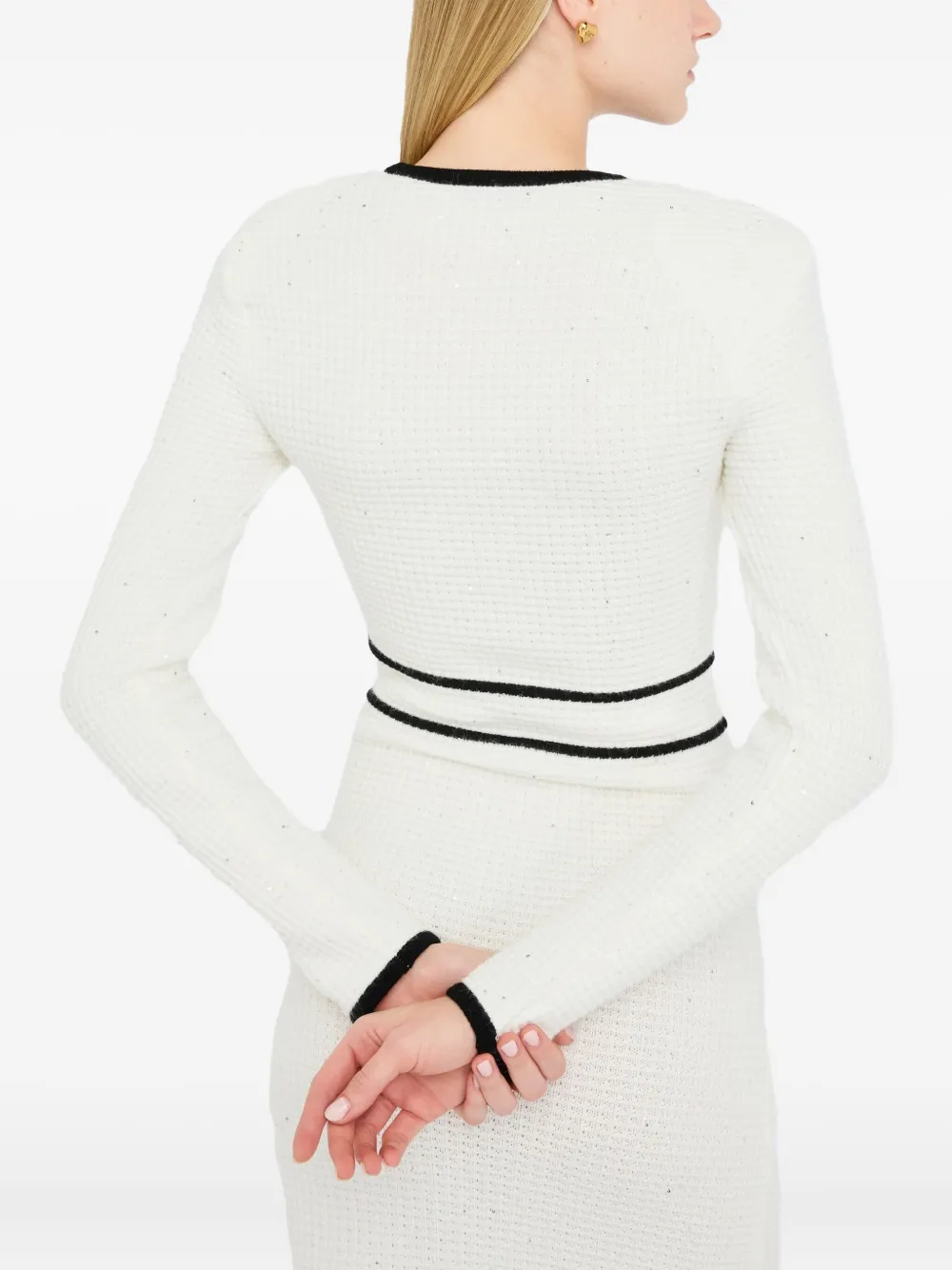 Liu •jo Button-embellished Midi Dress In White