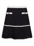 LIU JO sequin-embellished ruffled skirt - Black