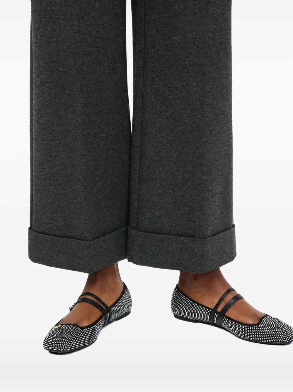 LIU JO pressed-crease trousers Grijs
