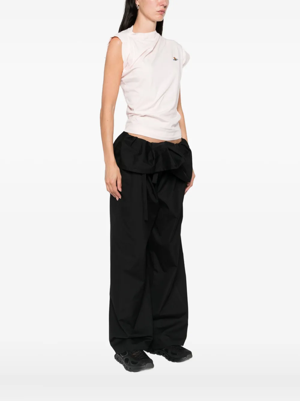 Vivienne Westwood Hebo katoenen top met gedrapeerde schouders Roze