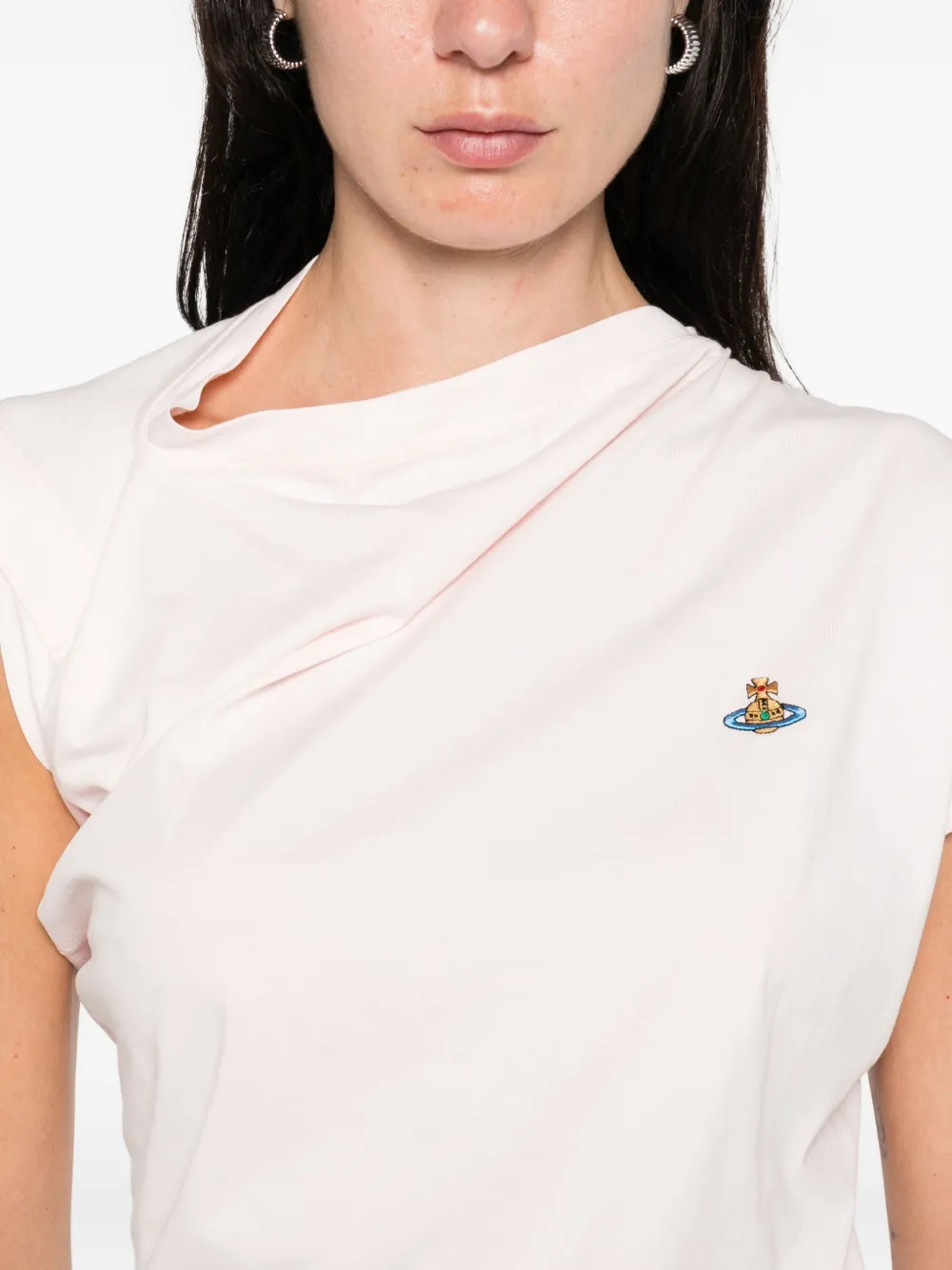 Vivienne Westwood Hebo katoenen top met gedrapeerde schouders Roze