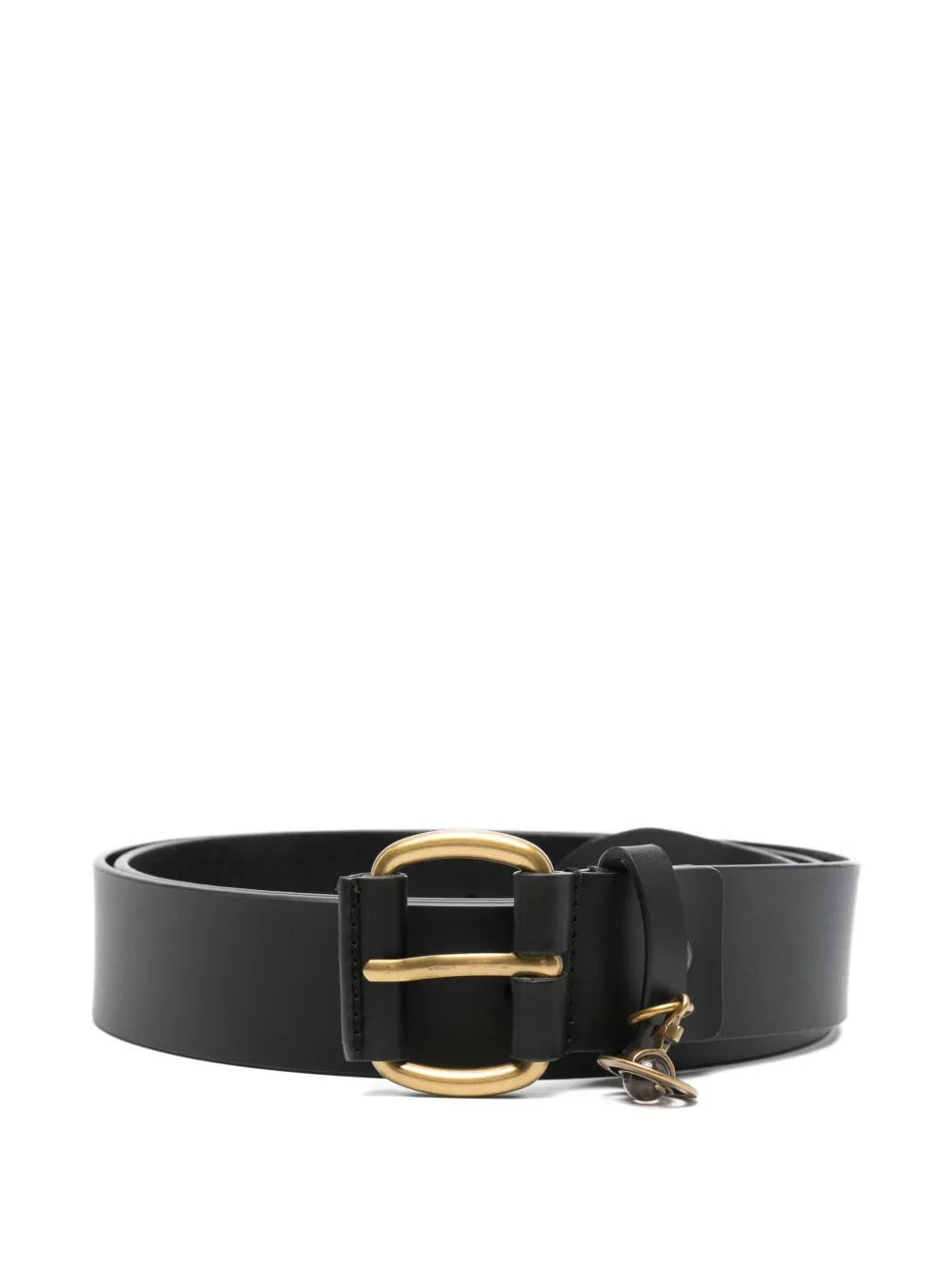 Vivienne Westwood wide Alex charm leather belt Zwart
