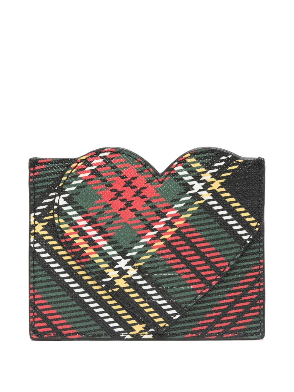 Vivienne Westwood heart-shaped plaid cardholder Groen
