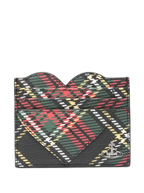 Vivienne Westwood heart-shaped plaid cardholder
