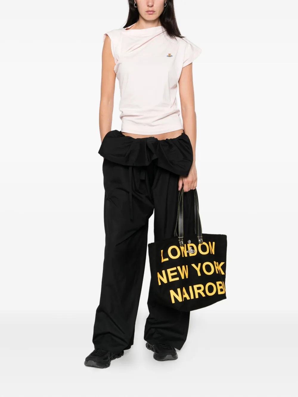 Vivienne Westwood Kleine shopper met print Zwart
