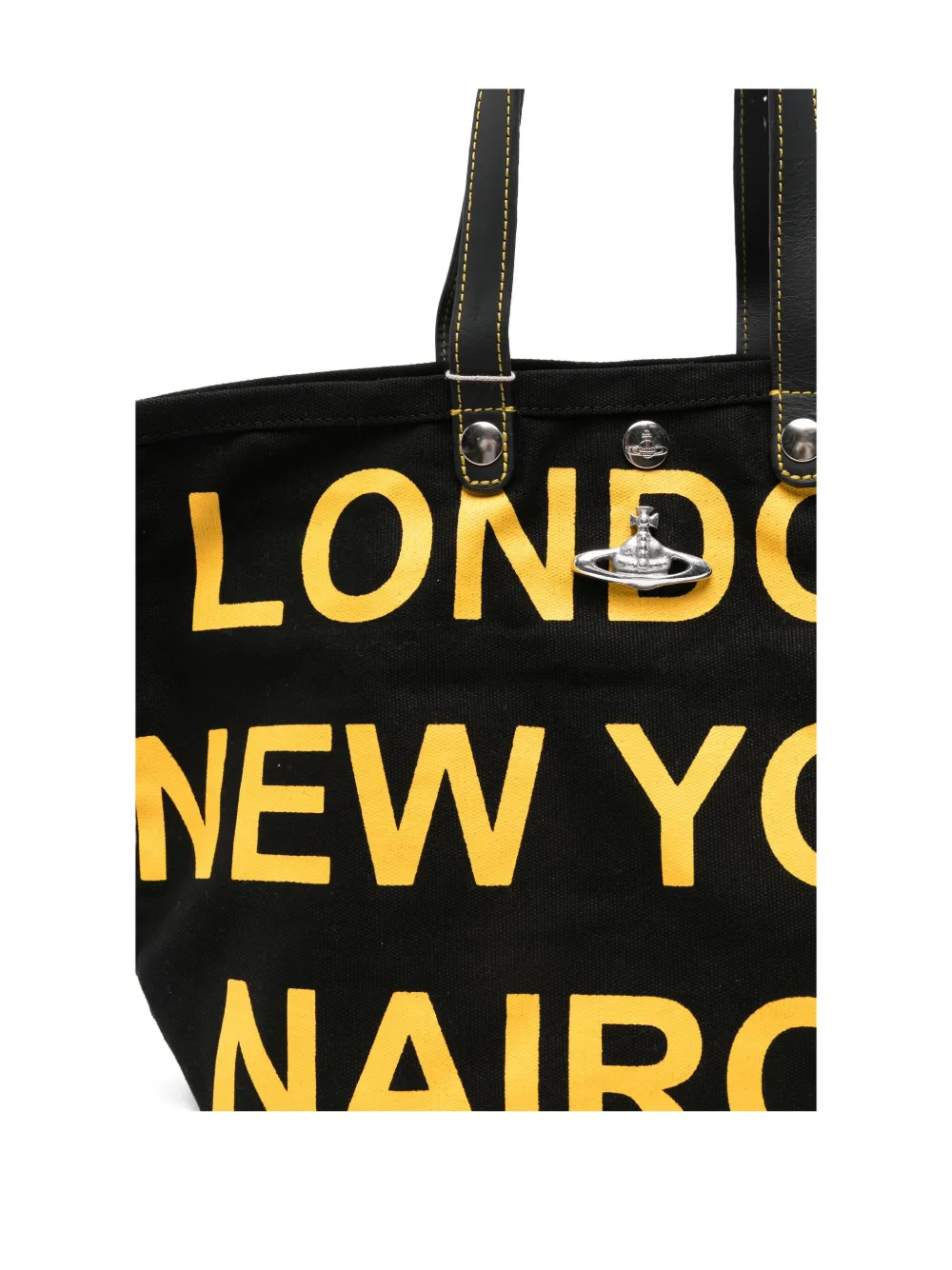 Vivienne Westwood Kleine shopper met print Zwart