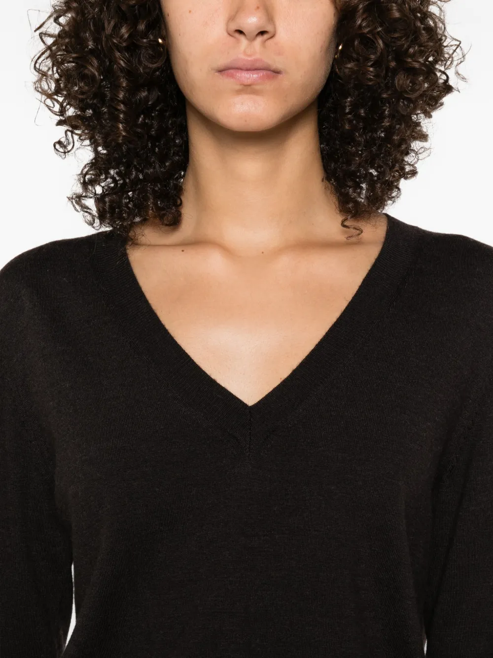 P.A.R.O.S.H. V-neck long-sleeves sweater Bruin
