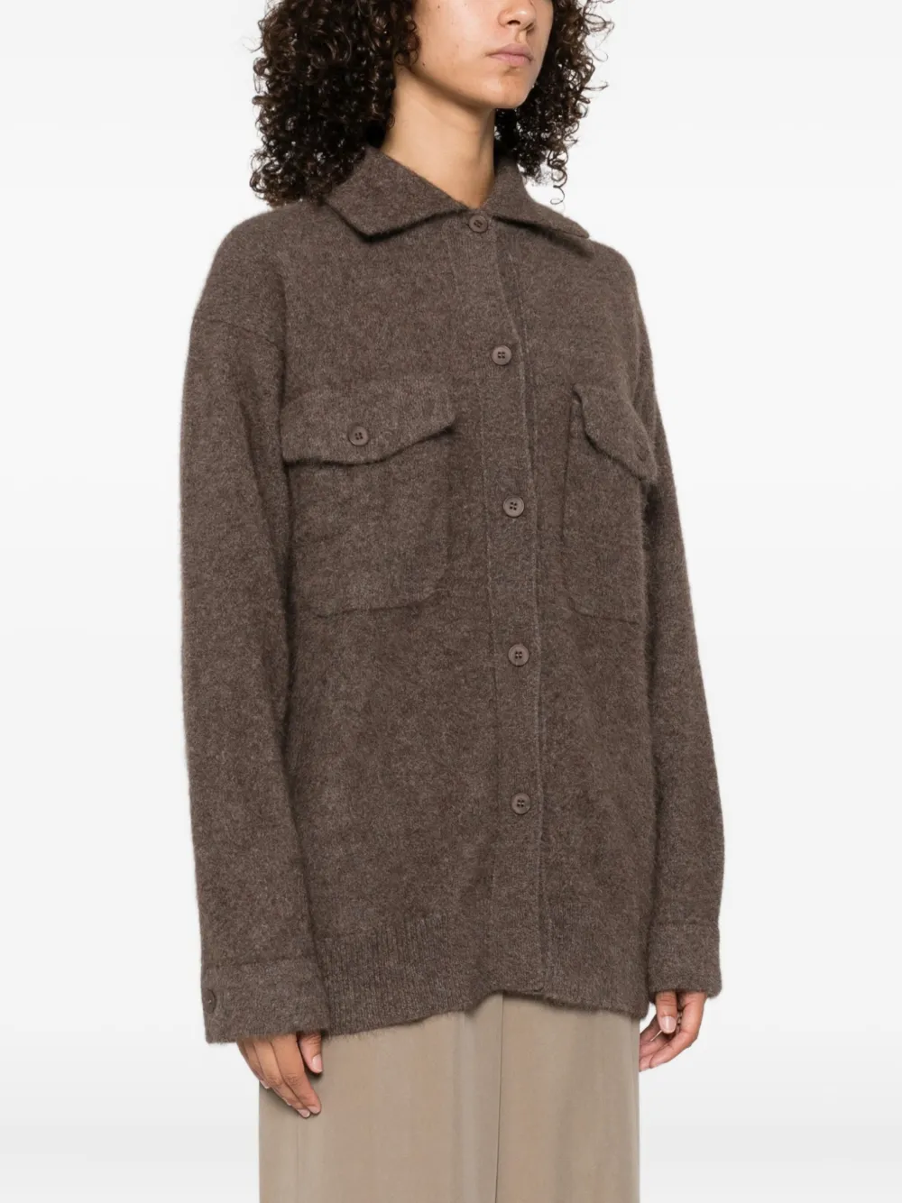 P.A.R.O.S.H. buttoned flap-pocket cardigan Bruin