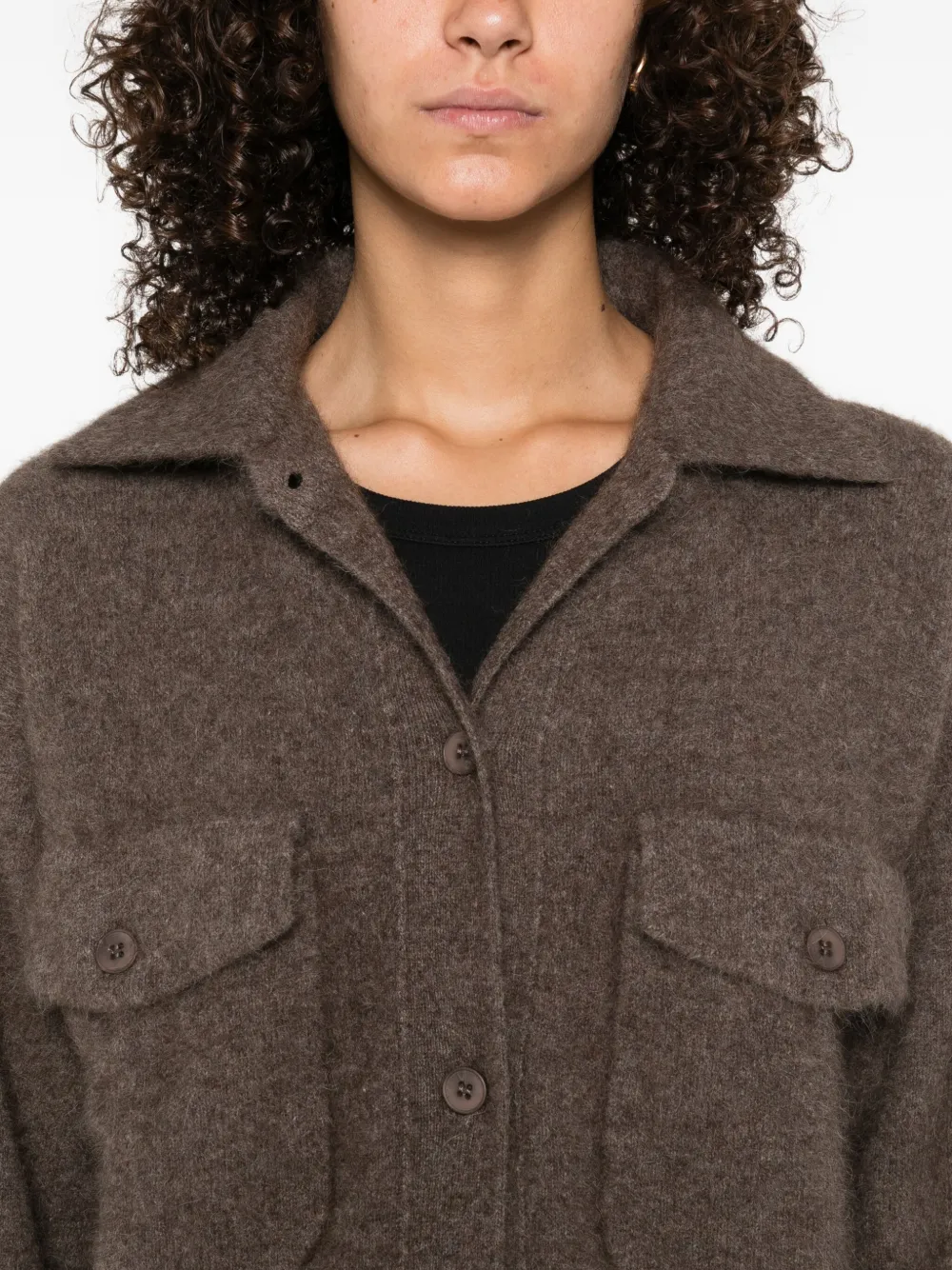 P.A.R.O.S.H. buttoned flap-pocket cardigan Bruin