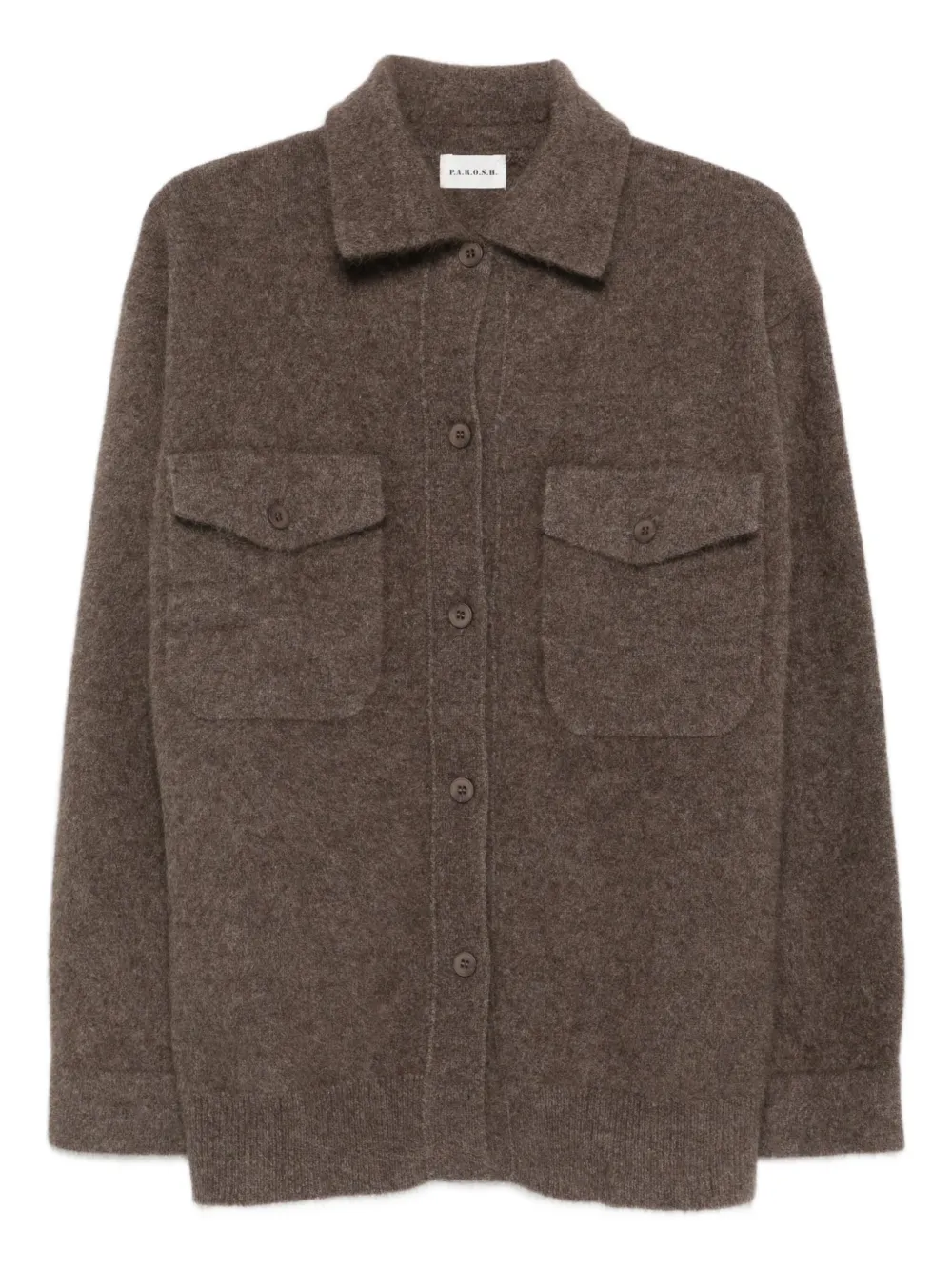 P.A.R.O.S.H. buttoned flap-pocket cardigan Bruin