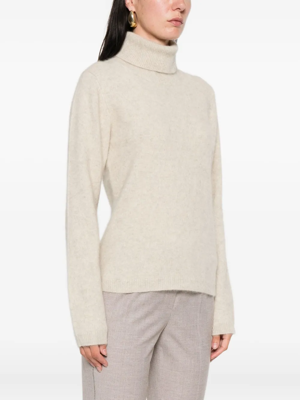 P.A.R.O.S.H. turtleneck wool sweater Beige