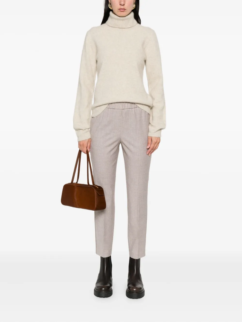 P.A.R.O.S.H. turtleneck wool sweater Beige