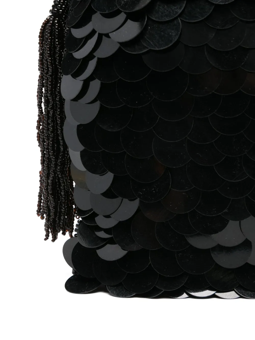 P.A.R.O.S.H. sequinned beaded-tassel cross body bag Zwart